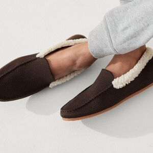 Men's Rothy's Mahogany Herringbone Brown Merino Wool Blend Slippers Size 9 NIB!